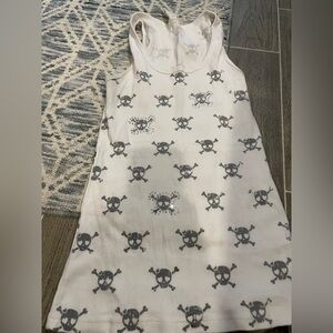 Skull tank top - White and Gray